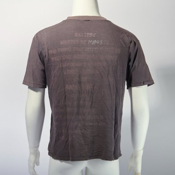 Metallica Master of Puppets Original Vintage Shredded T-Shirt Metal Tee Size L - Picture 3 of 9